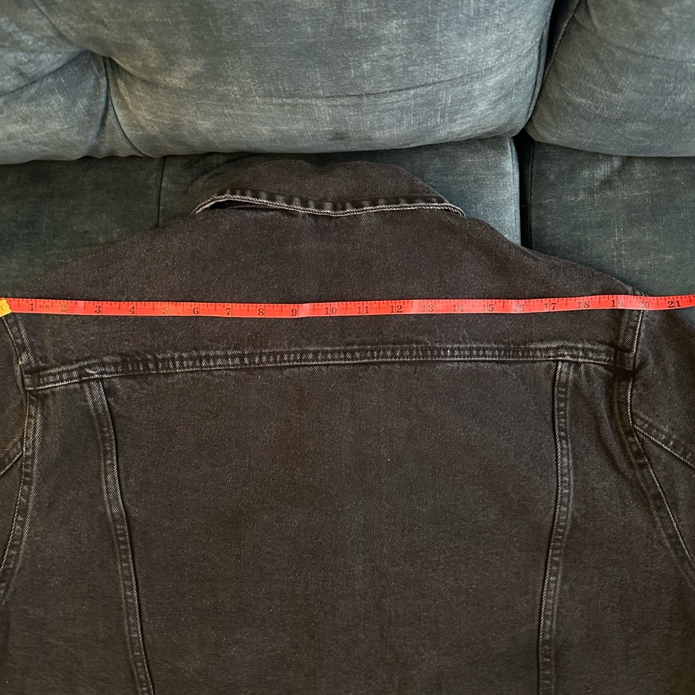 Lazer Black Denim Jean Vintage Wash Jacket - Picture 4 of 7